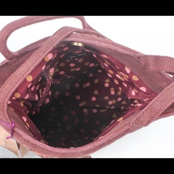 Vera Bradley Tweed and Suede Cinch Tote Purse - Picture 6 of 8